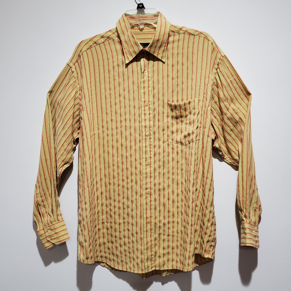 Bugatchi Uomo Button Up Striped Shirt Size L - image 7